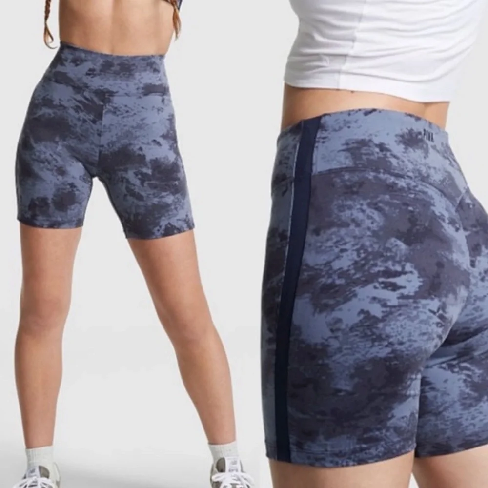 PINK Active‎ Victoria's Secret Ultimate High Waist Athletic Shorts Tie Dye Small